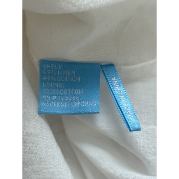 J. Mclaughlin Hope Maxi Skirt Womens Size Large White Linen Blend Lace Eyelet - Picture 4 of 6